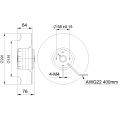 220mmx76mm diâmetro AC ventiladores centrífugos com rolamentos de esferas de manutenção